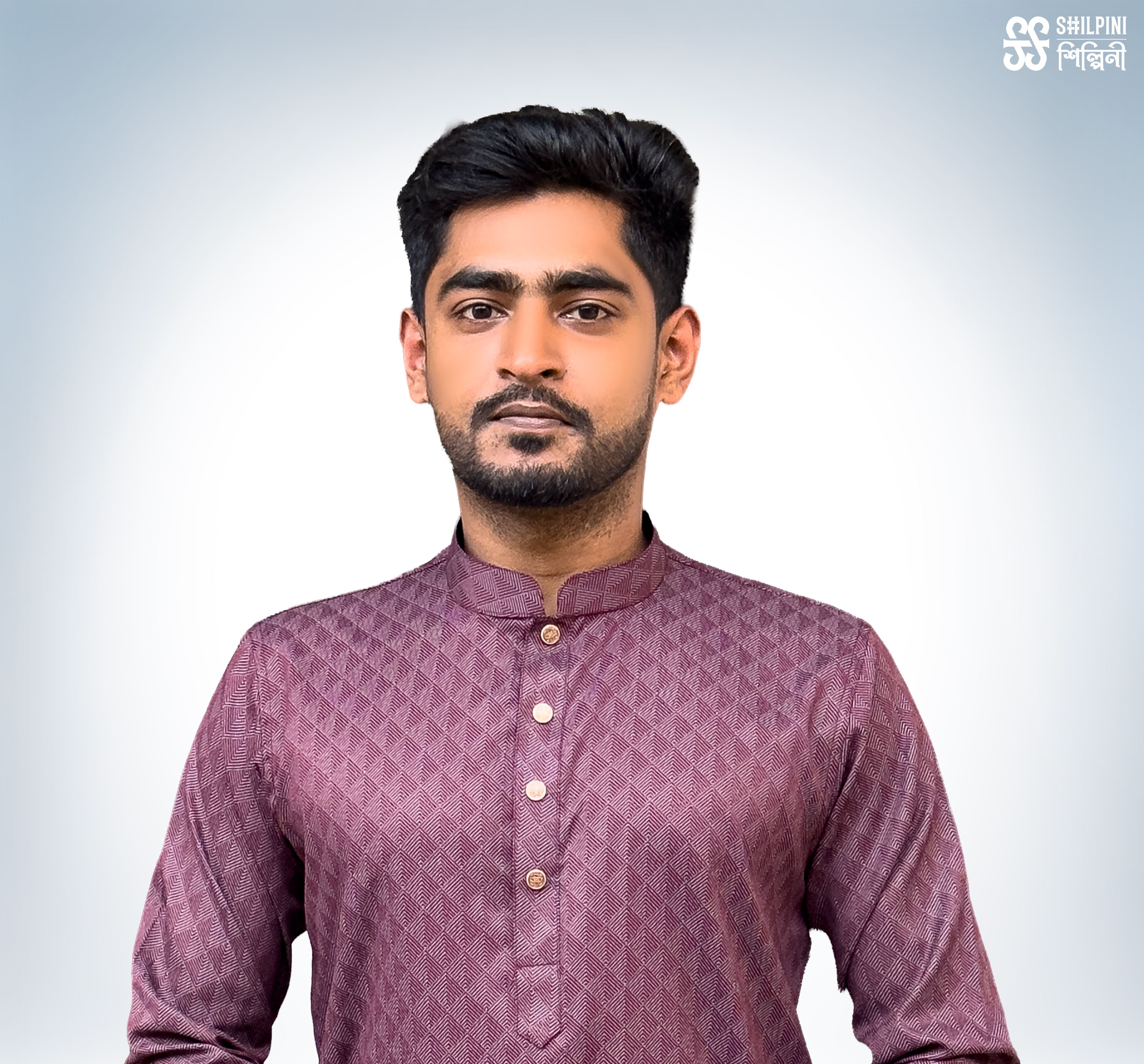 Shilpini Premium Indian Cotton Maroon Panjabi thumbnail 2