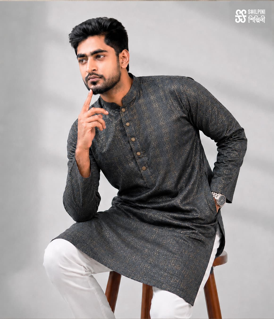 Shilpini Textured Panjabi thumbnail 8