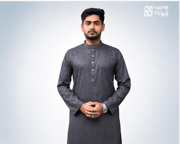 Shilpini Stripe Panjabi thumbnail 4